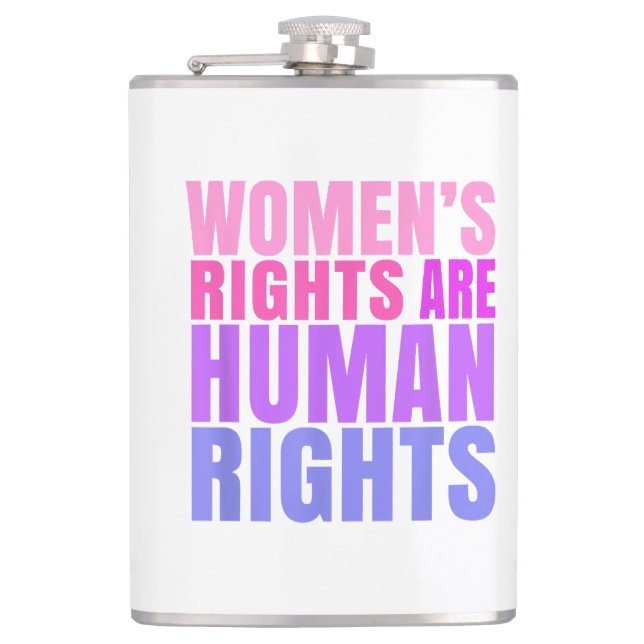 Human Rights Womens Right Hip Flask (Front)