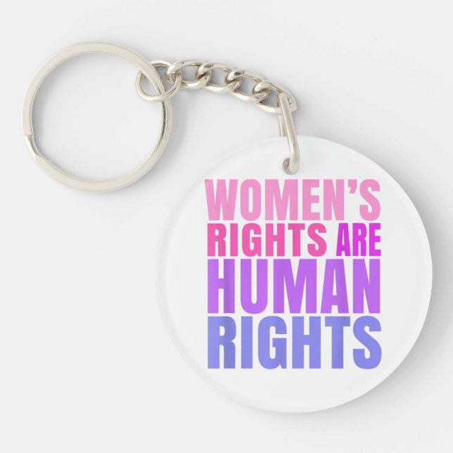Human Rights Womens Right Key Ring (Front)