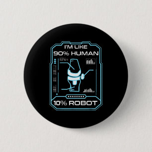 Human Robot New Knee Surgery Joke Funny Knee Repla 6 Cm Round Badge