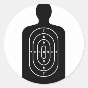 Human Shape Target Classic Round Sticker