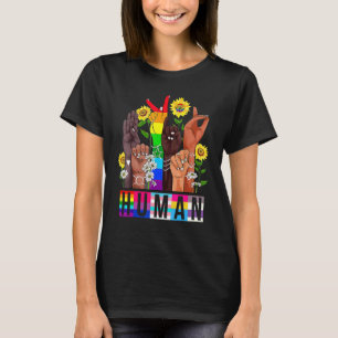 Human Sign Language Hand Talking Lgbtq+ Gay Les Pr T-Shirt