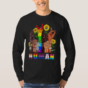 Human Sign Language Hand Talking Lgbtq+ Gay Les Pr T-Shirt