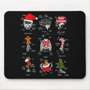 Human Skeleton Anatomy Christmas Medical Student X Mouse Mat