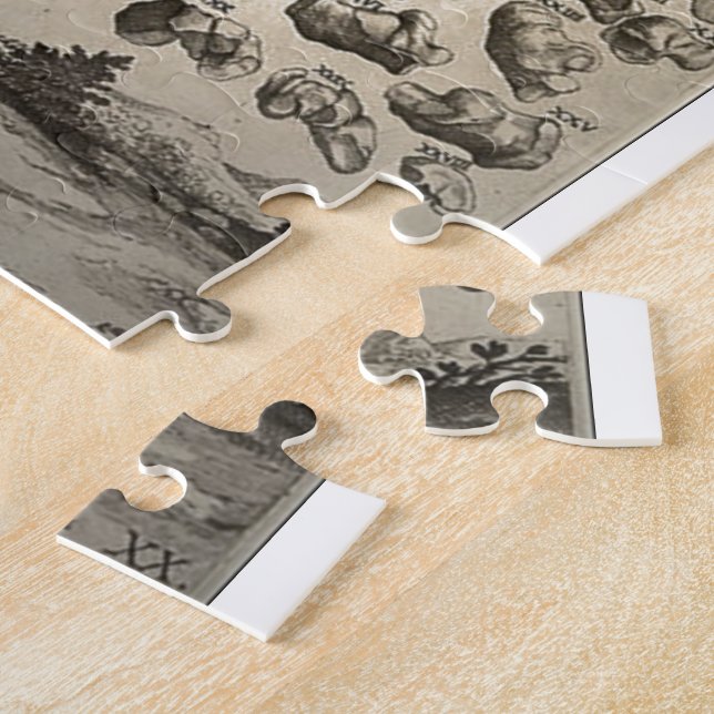 Human Skeleton ca 1741 Jigsaw Puzzle (Side)