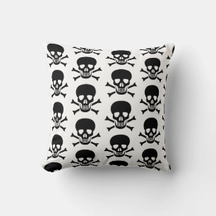 Human skull cushion
