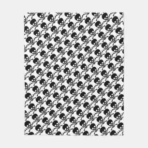 Human skull fleece blanket