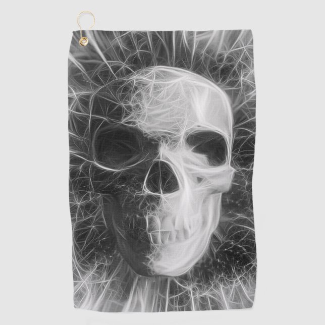 Human Skull Golf Towel (Front)