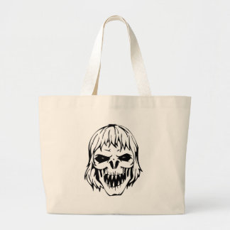 Human Skull Large Tote Bag