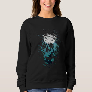 Human Skull Mansion Haunted Spooky Horror Hallowe Sweatshirt