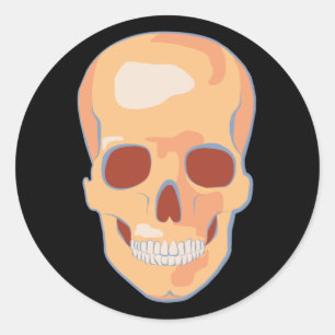 Human Skull Pop Art Classic Round Sticker