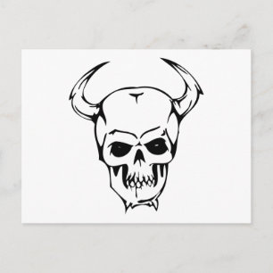 Human Skull Postcard