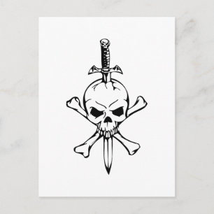 Human Skull Postcard