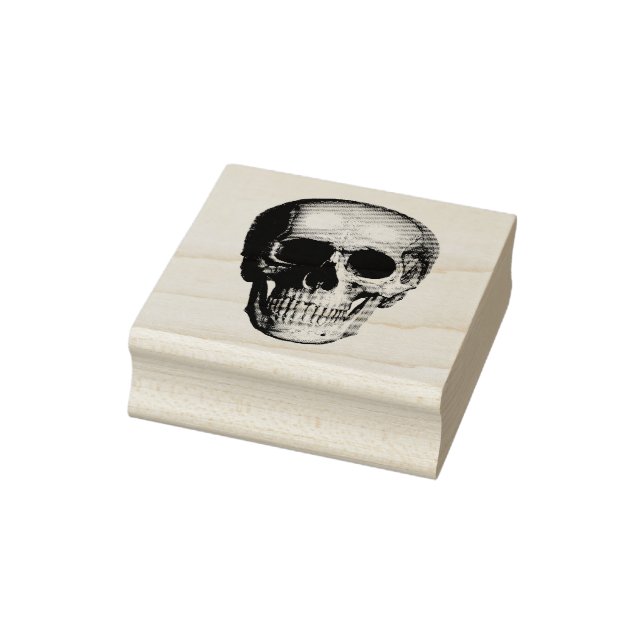 Human Skull Rubber Stamp (Stamp)