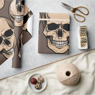 Human Skull Wrapping Paper