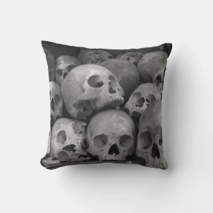 Human Skulls throw pillow