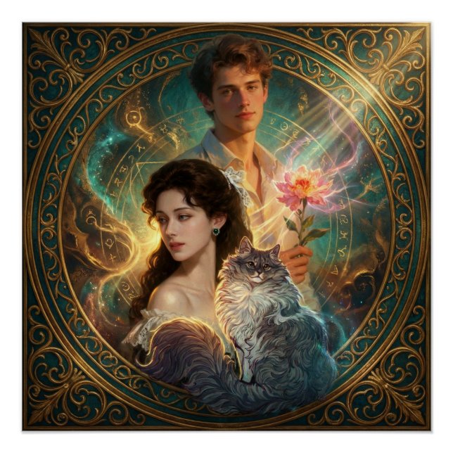 Human Soul Cat – Glossy Fantasy Poster (Front)