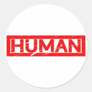 Human Stamp Classic Round Sticker