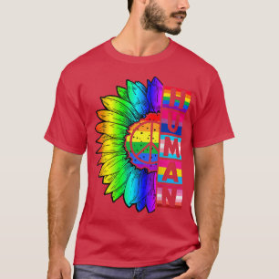 HUMAN Sunflower LGBT Flag Gay Pride Month Proud LG T-Shirt