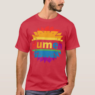 HUMAN Sunflower LGBT Gay Pride Gift  T-Shirt