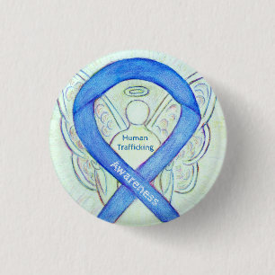 Human Trafficking Awareness Angel Ribbon Pin