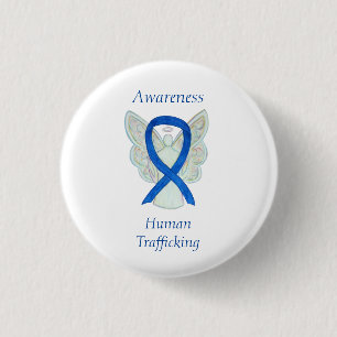Human Trafficking Awareness Angel Ribbon Pin