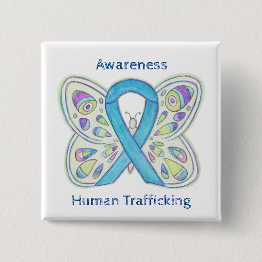 Human Trafficking Awareness Butterfly Ribbon Pin Zazzle.co.uk