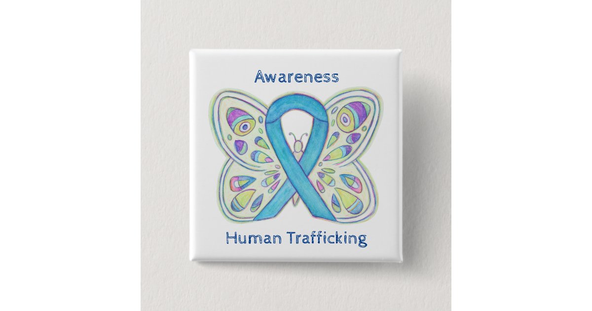 Human Trafficking Awareness Butterfly Ribbon Pin Zazzle