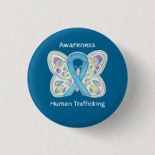 Human Trafficking Awareness Butterfly Ribbon Pin