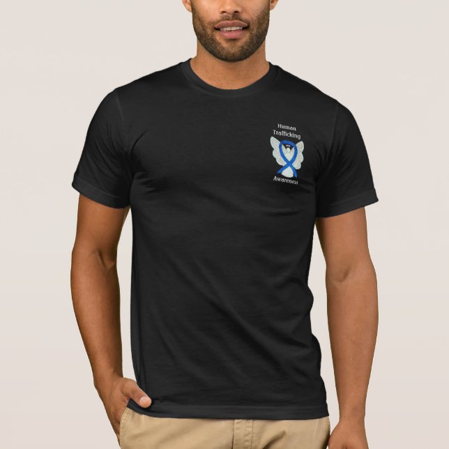 Human Trafficking Awareness Ribbon Angel Shirts (Front)