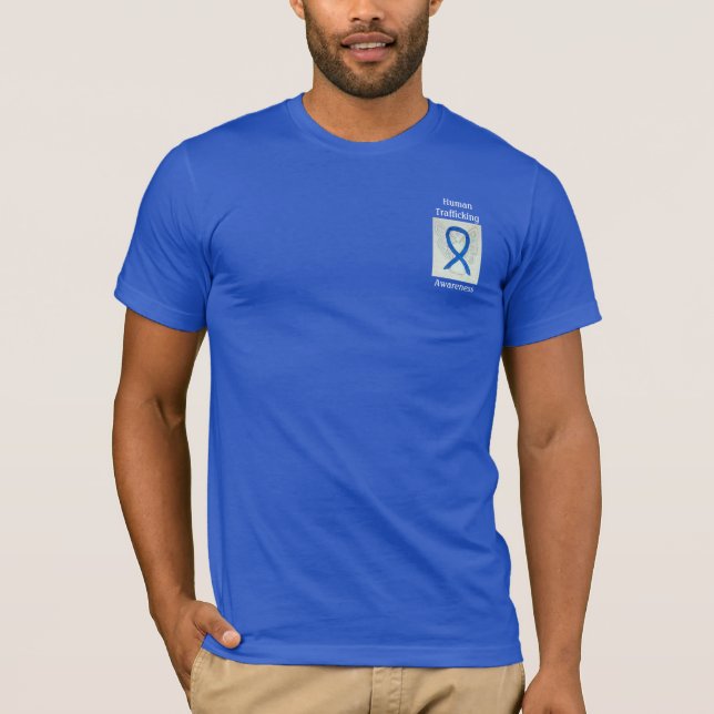 Human Trafficking Awareness Ribbon Angel Shirts (Front)