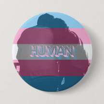 Human Trans Pride Button