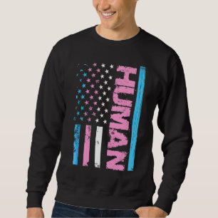 Human Transgender Pride Trans Ally Flag Proud Lgbt Sweatshirt