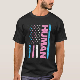Human Transgender Pride Trans Ally Flag Proud Lgbt T-Shirt