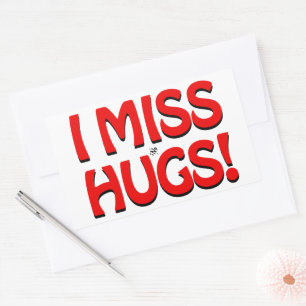 Human warmth expression (I miss hugs!) Rectangular Sticker