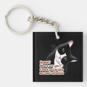 Human? Where are you? Cat Key Ring