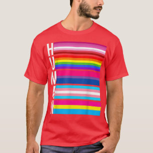 Human With Lesbian Gay Bi Transgender And Pan Flag T-Shirt