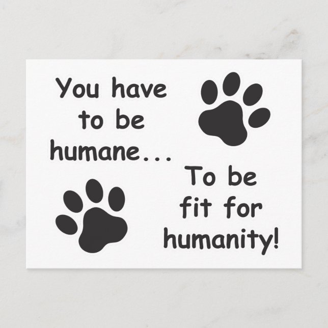Humane for Humanity Postcard (Front)