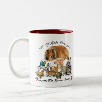 Humane Society All God's Creatures Animal Support Two-Tone Coffee Mug