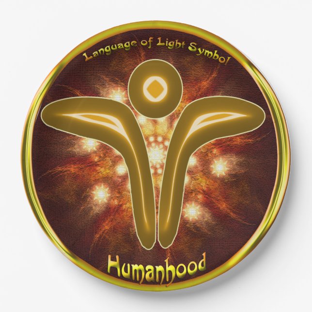 Humanhood Symbol Art Paper Plate (Front)
