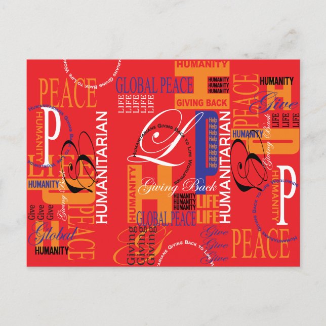 Humanitarian Graffiti Postcard (Front)