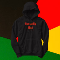 Humanity First Bold Red Text