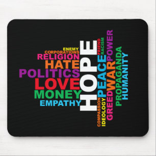 Humanity Word Cloud Mouse Mat