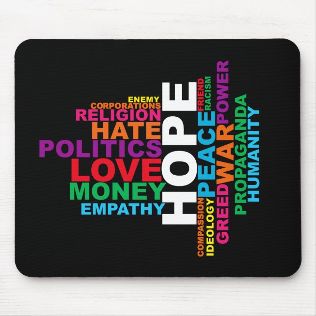 Humanity Word Cloud Mouse Mat (Front)
