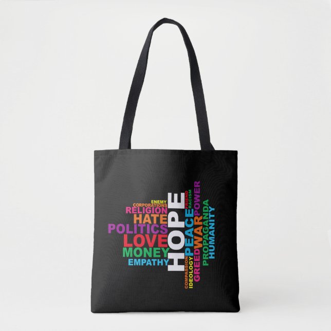 Humanity Word Cloud Tote Bag (Front)