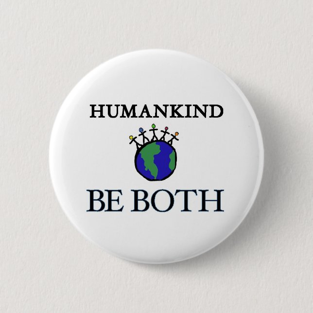 Humankind 6 Cm Round Badge (Front)