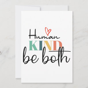 Humankind be both shirt, Kindness Shirt, Be Kind Holiday Card