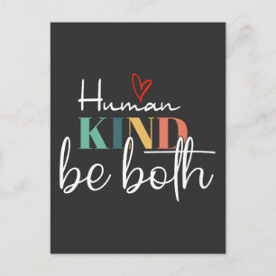 Humankind Be Both Shirt, women trendy, be kind Postcard