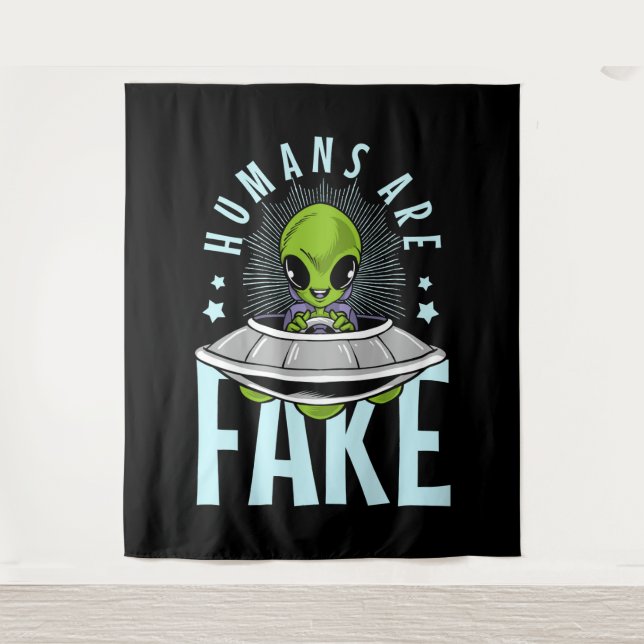 Humans are Fake Alien Tapestry (Front)