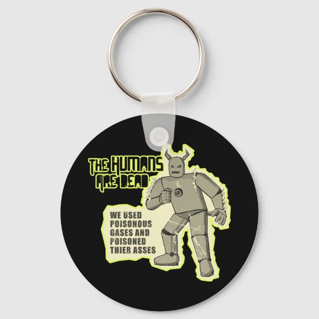 Humans Dead Conchords Dark Key Ring (Front)