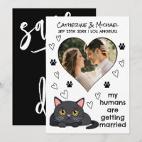 Humans Getting Married Cat Mum Dad Hand Drawn